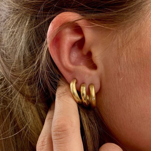18 karat chunky guld hoops