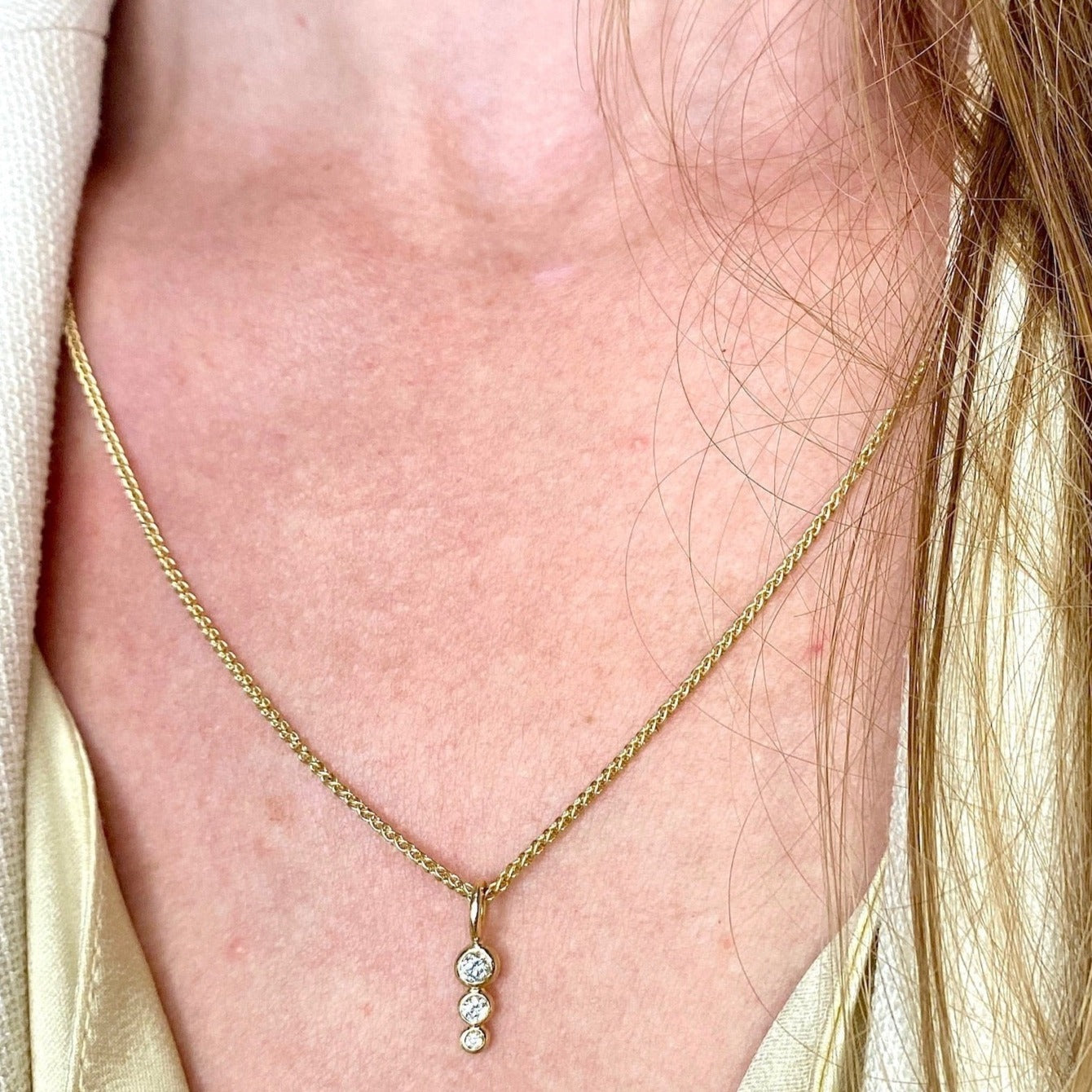 Nova diamantvedhæng med champagne diamanter, No.3