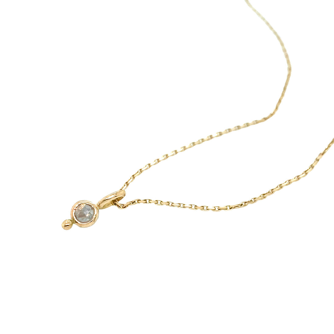 Nova diamantvedhæng med rosenslebet grå diamant, 18 karat guld
