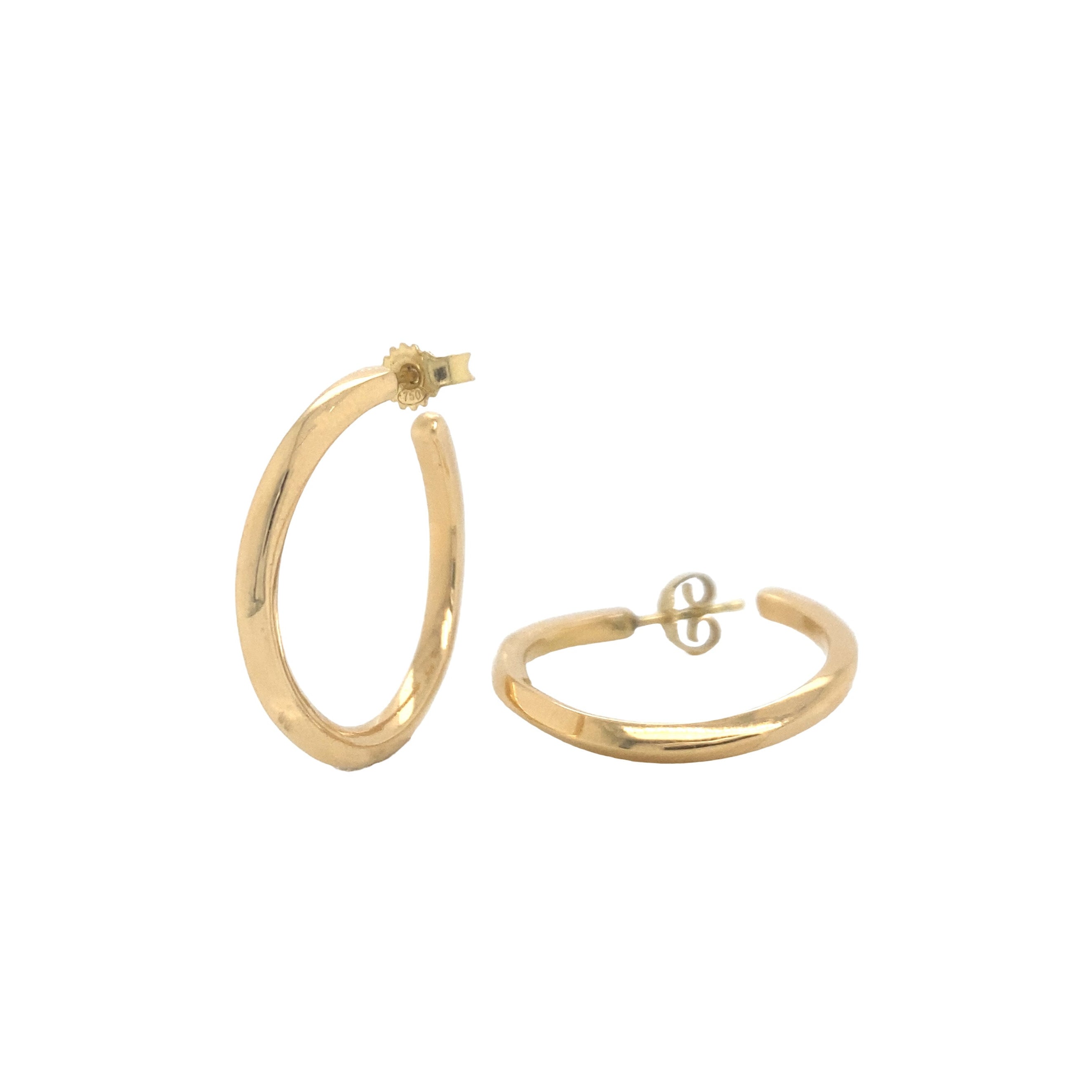 Ribbon hoops No.3 i 18 karat guld