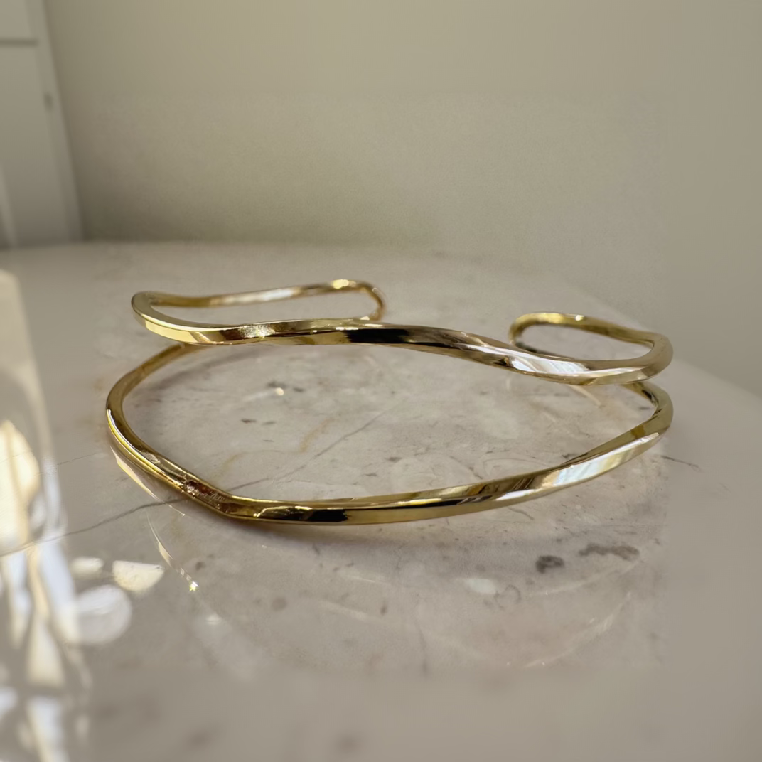 Ribbon dobbelt guldarmbånd, 18 karat guld, håndlavet, Gothersgade, København