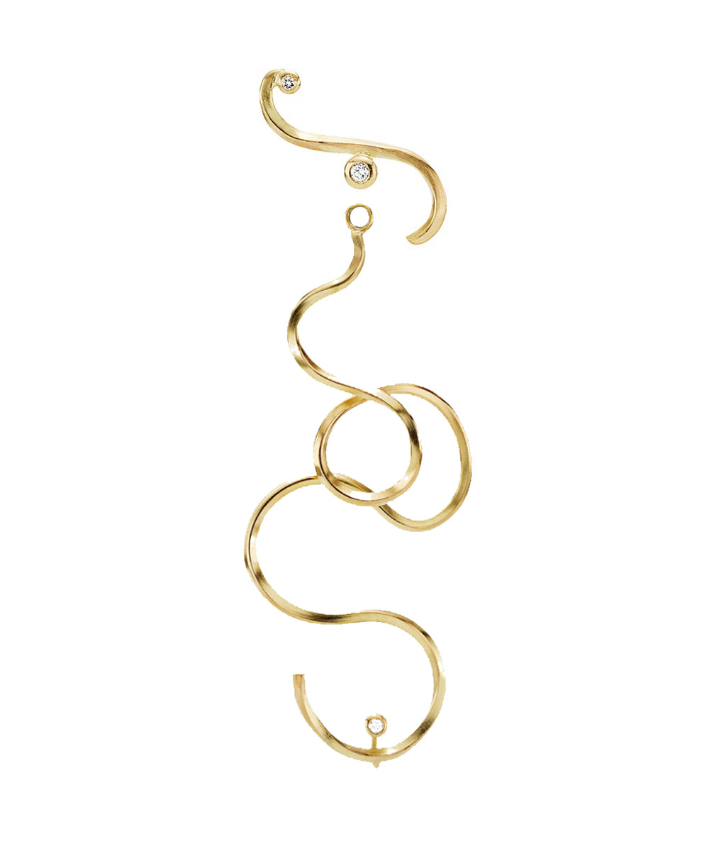 Ribbon snake earring - Set