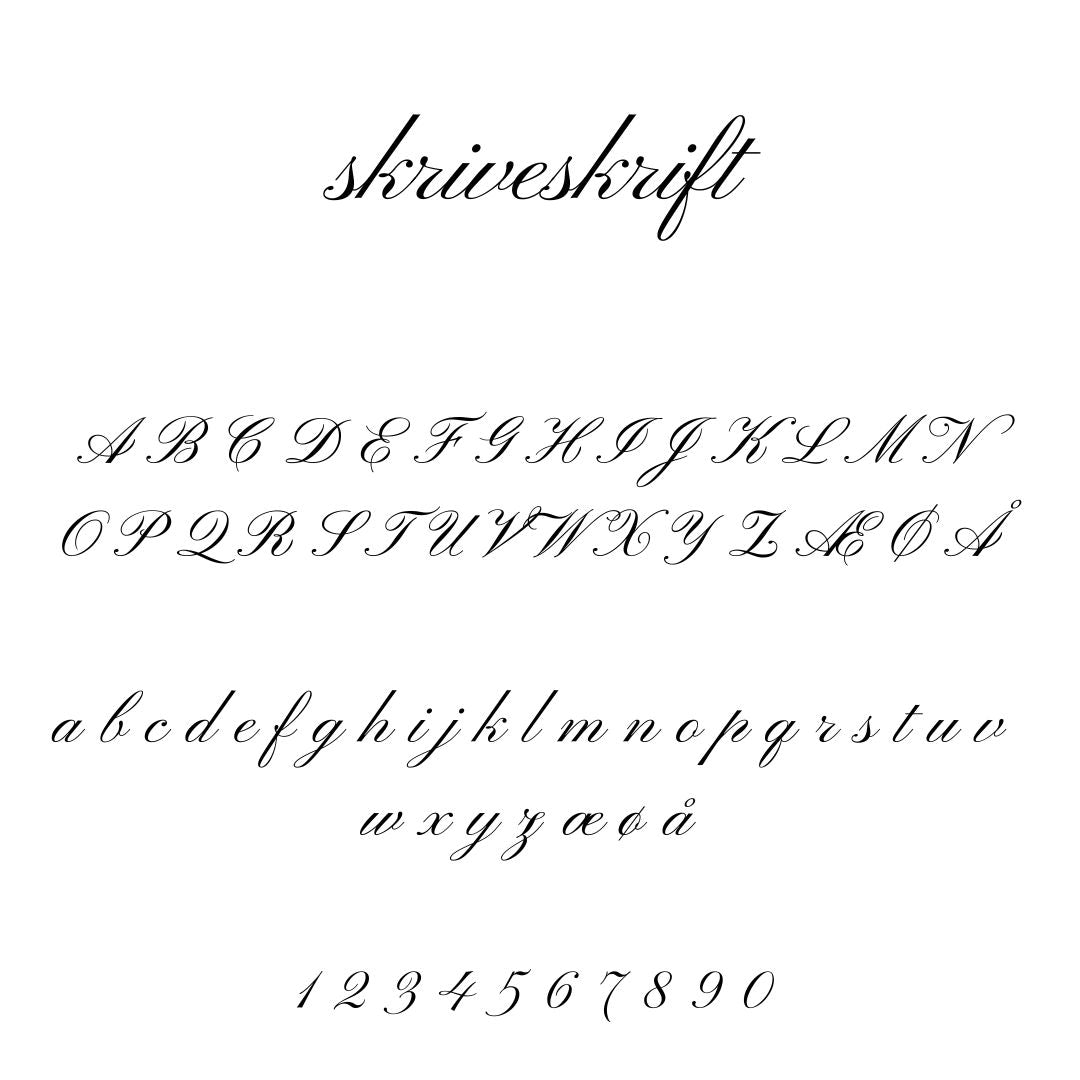 Skrifttype No. 1