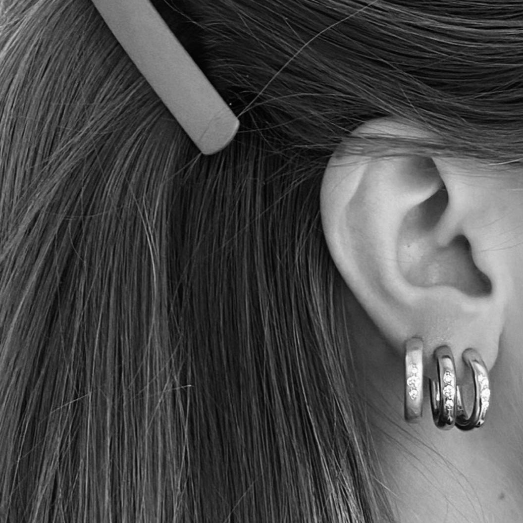 chunky hoops med diamanter
