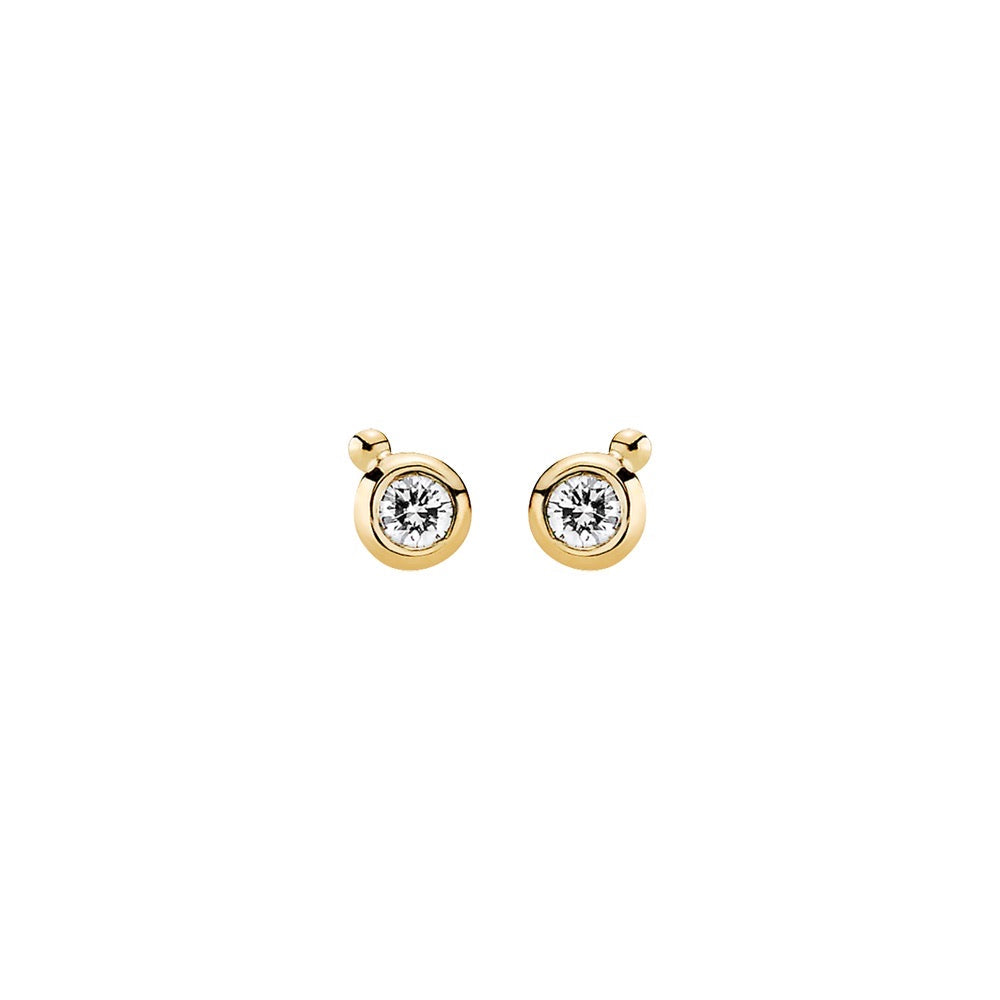 Nova earrings with diamond ball, 0.06ct white diamond, No.2