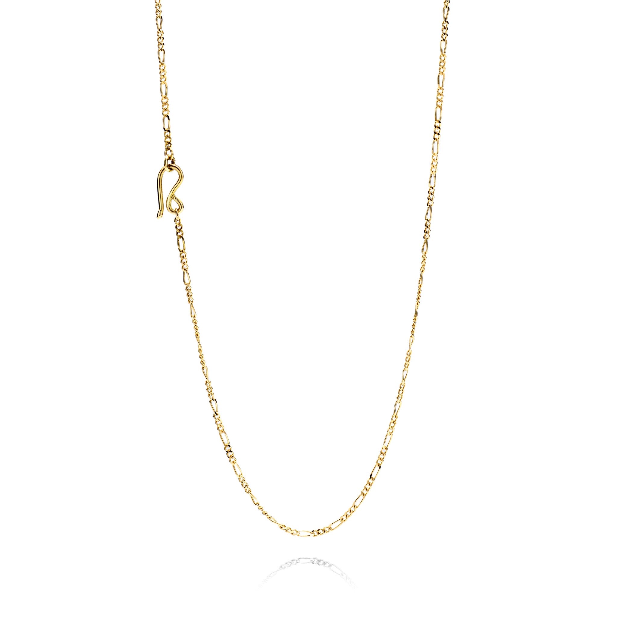 Figaro halskæde, no. 1 i 18 karat guld