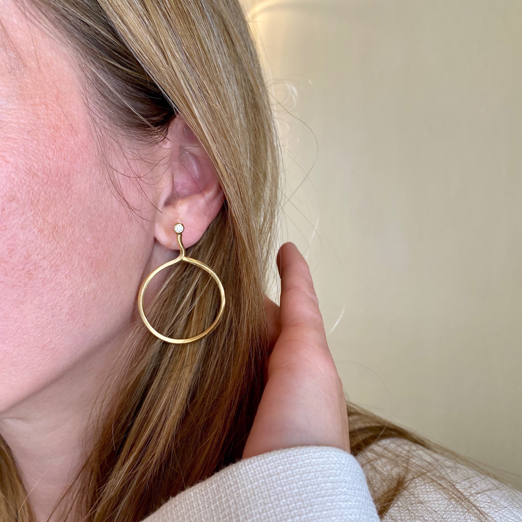 Ribbon cirkelørering med diamant, No.4
