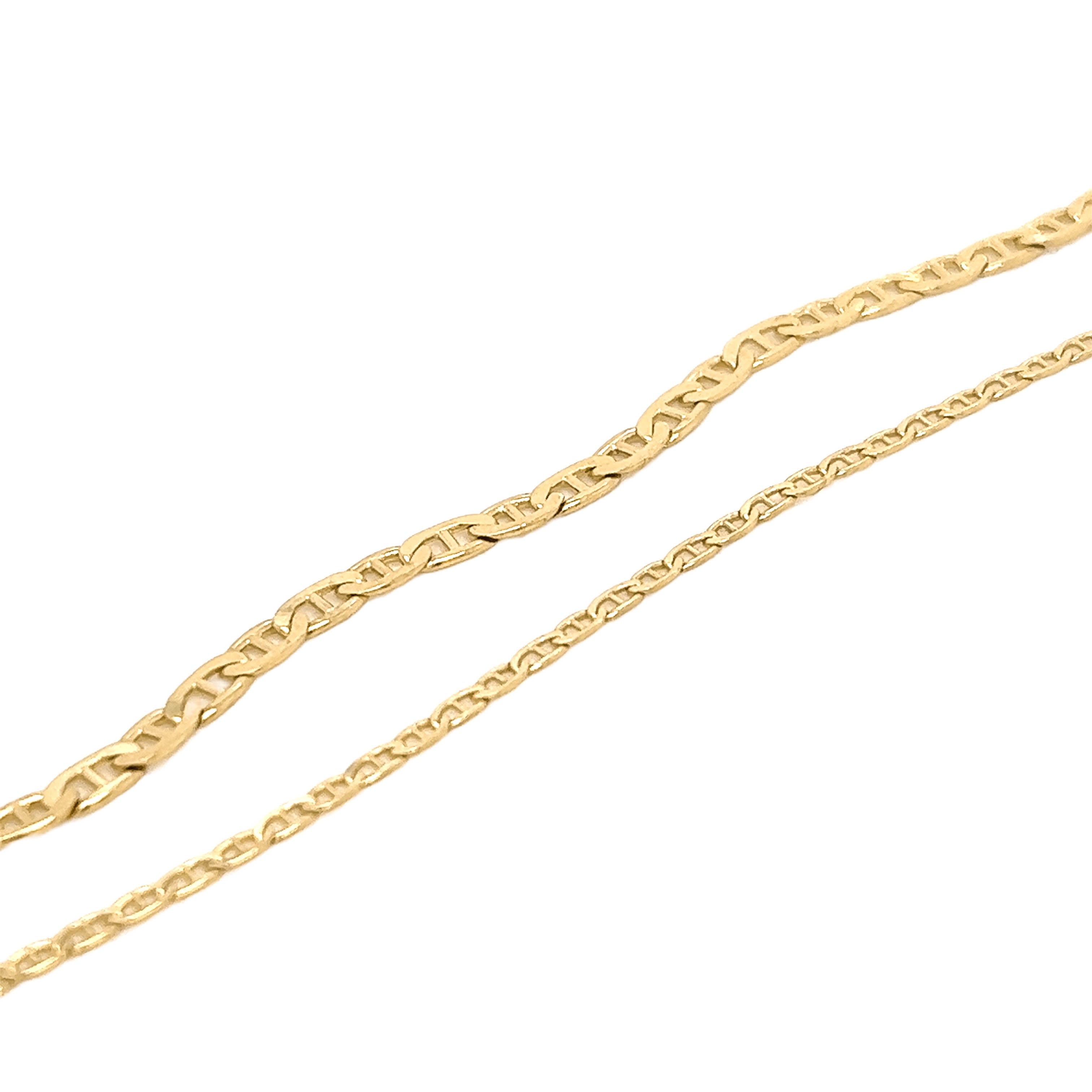 Marine armbånd i 18 karat glud, håndlavet lås med eller uden diamant