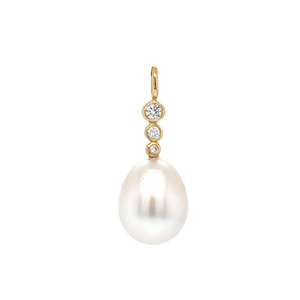 Nova diamantvedhæng, No.3, med South Sea perle