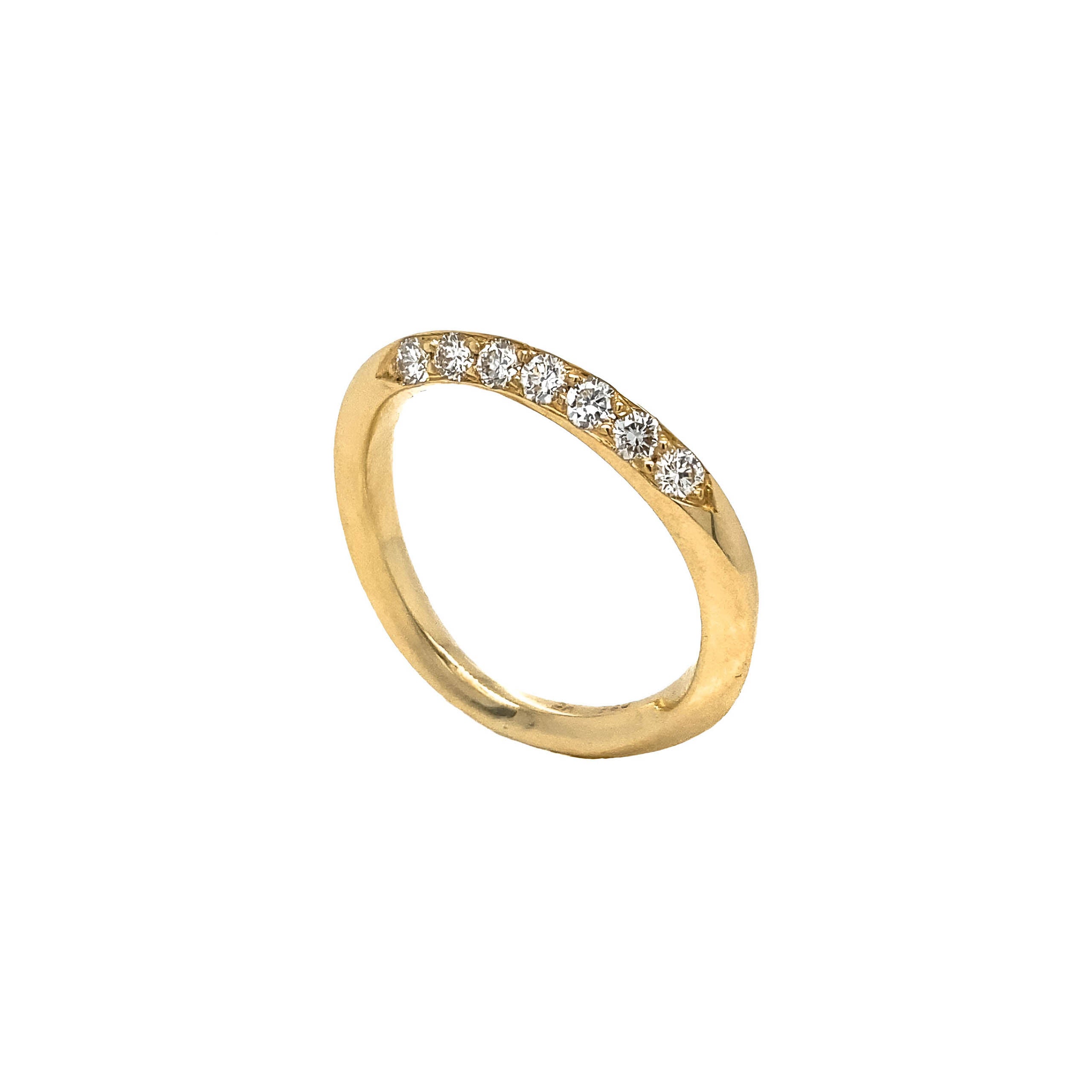 Ribbon ring med pavé diamanter, No.4