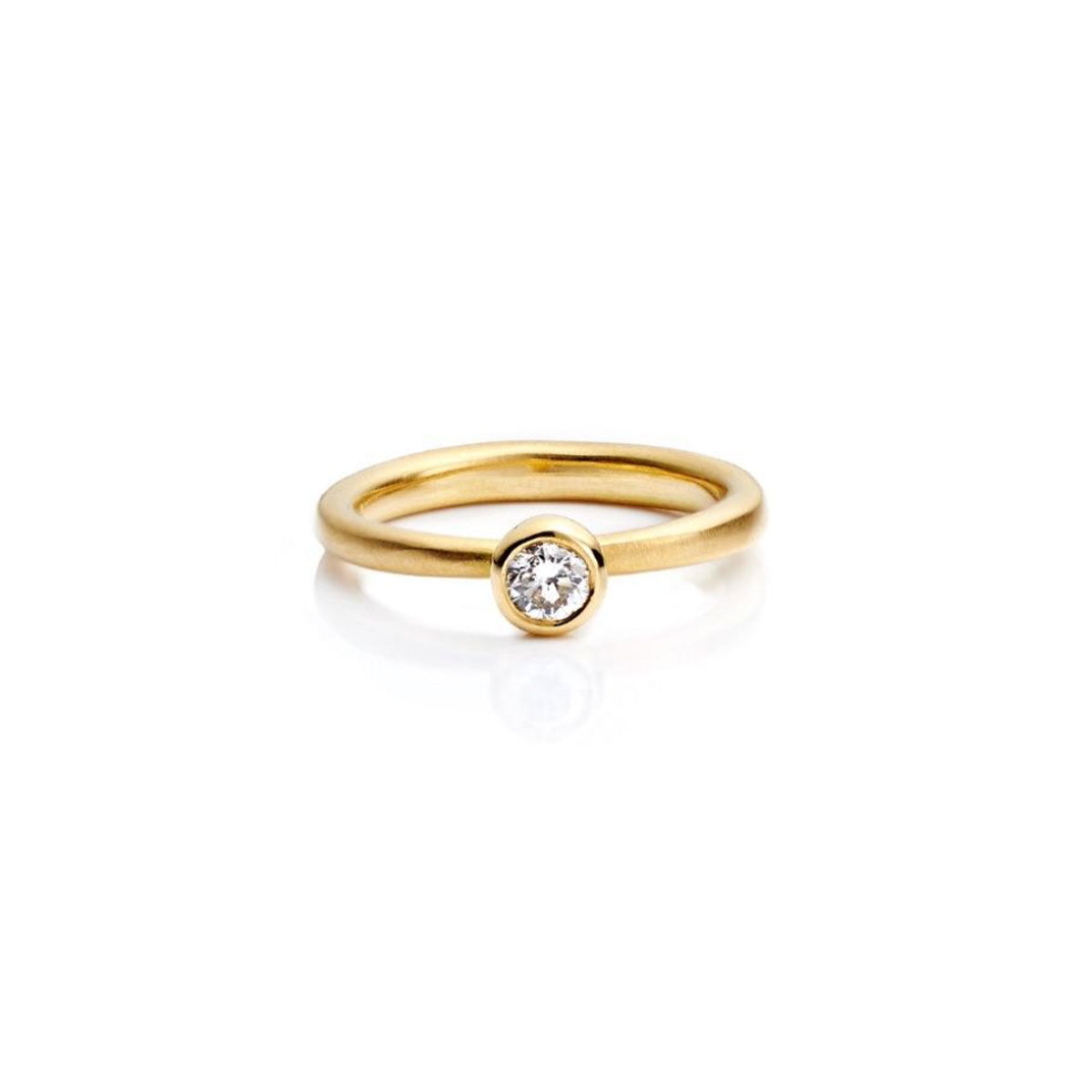 Forlovelsesring med hvid diamant