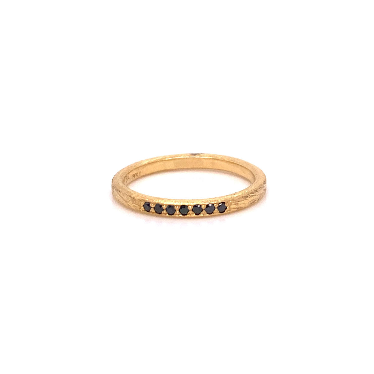 Ring med pavé sorte diamanter, No.1