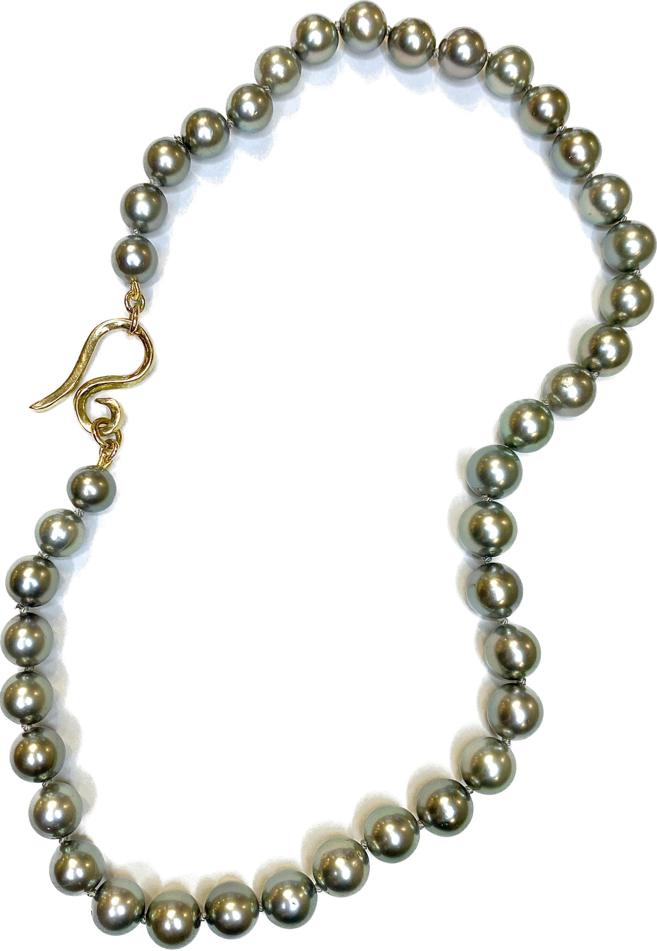 Tahiti perlekæde 18 karat guldlås