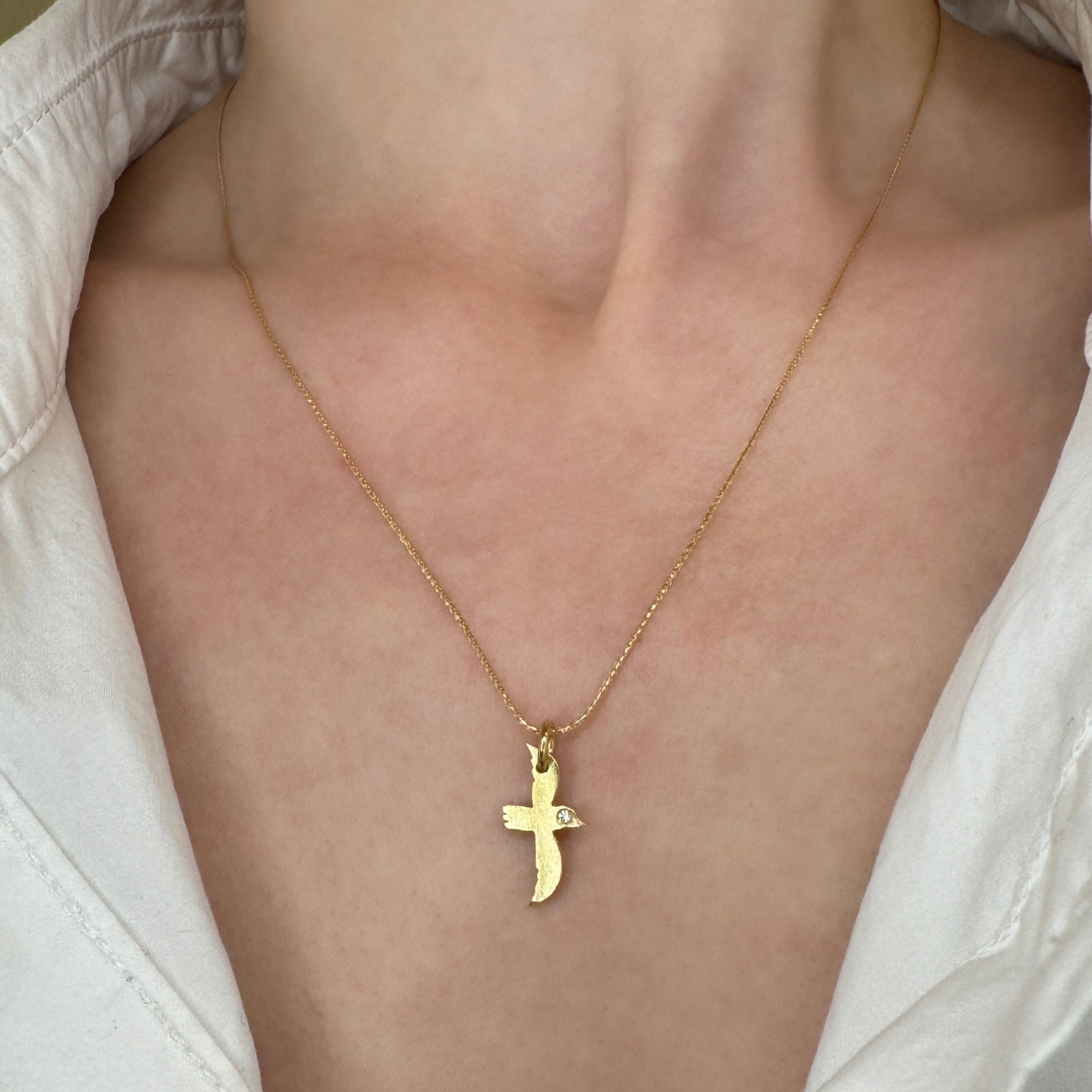 Guldfugl med diamant, vedhæng No.2