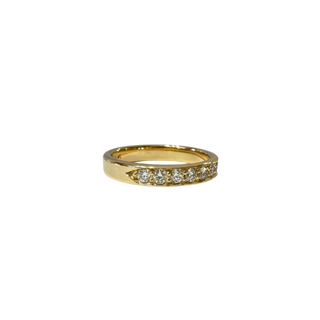 Guldring med pavé diamanter 