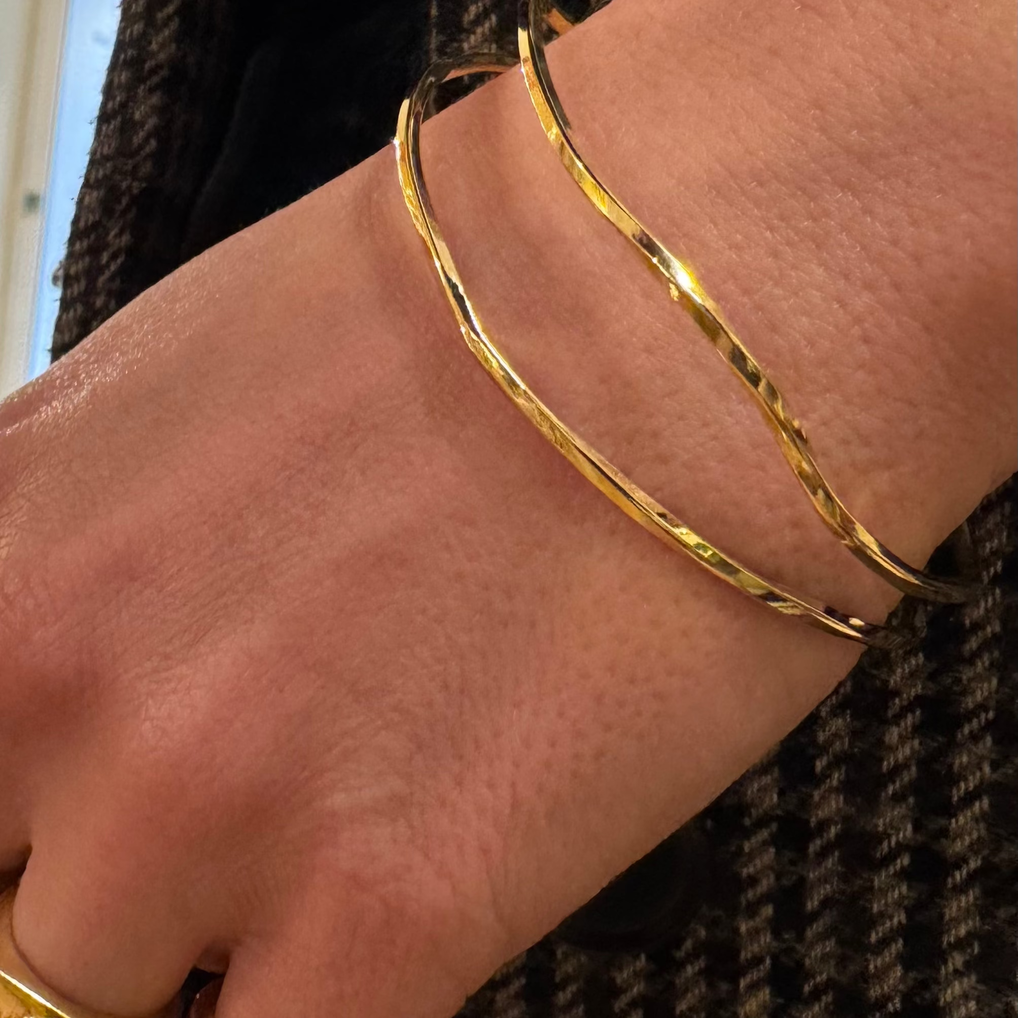Ribbon dobbelt guldarmbånd, 18 karat guld, håndlavet, Gothersgade, København