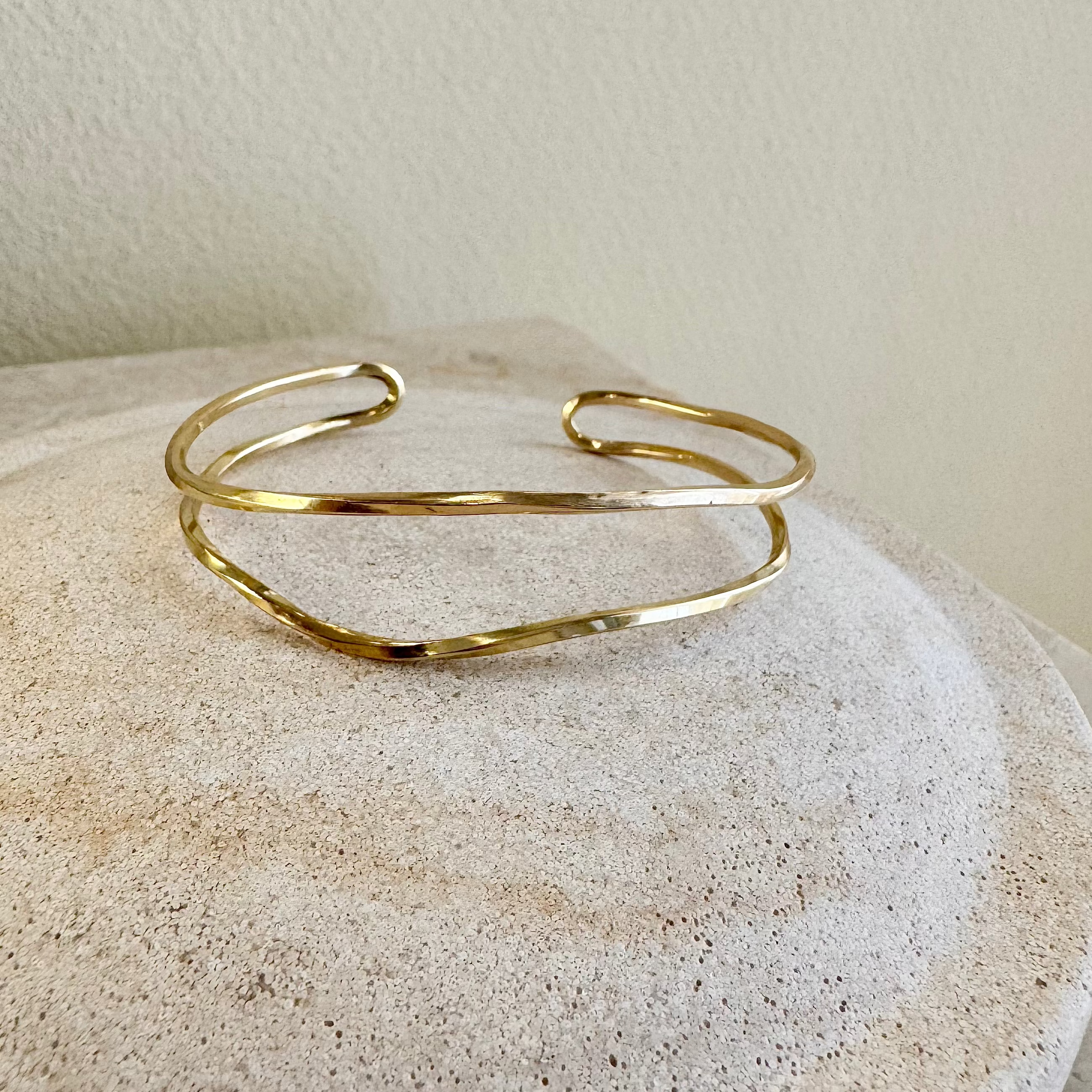 Ribbon dobbelt guldarmbånd, 18 karat guld, håndlavet, Gothersgade, København