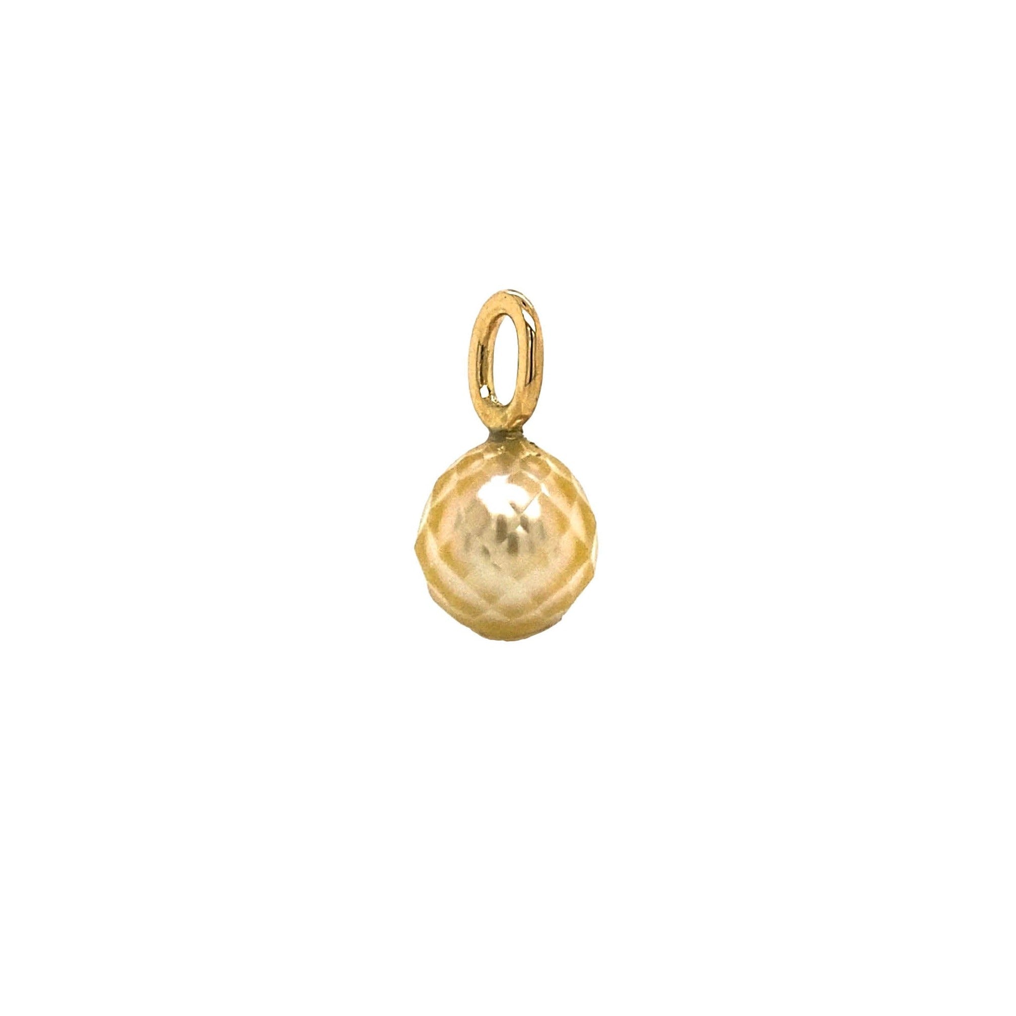 Pendant with golden faceted South Sea pearl