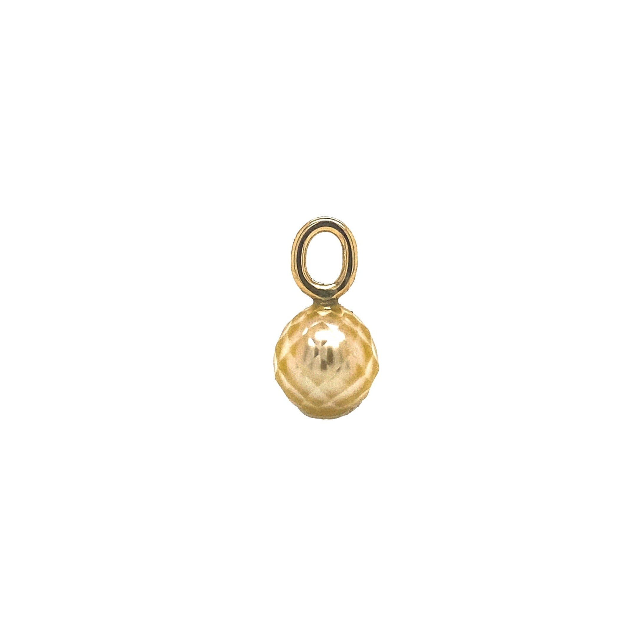 Pendant with golden faceted South Sea pearl