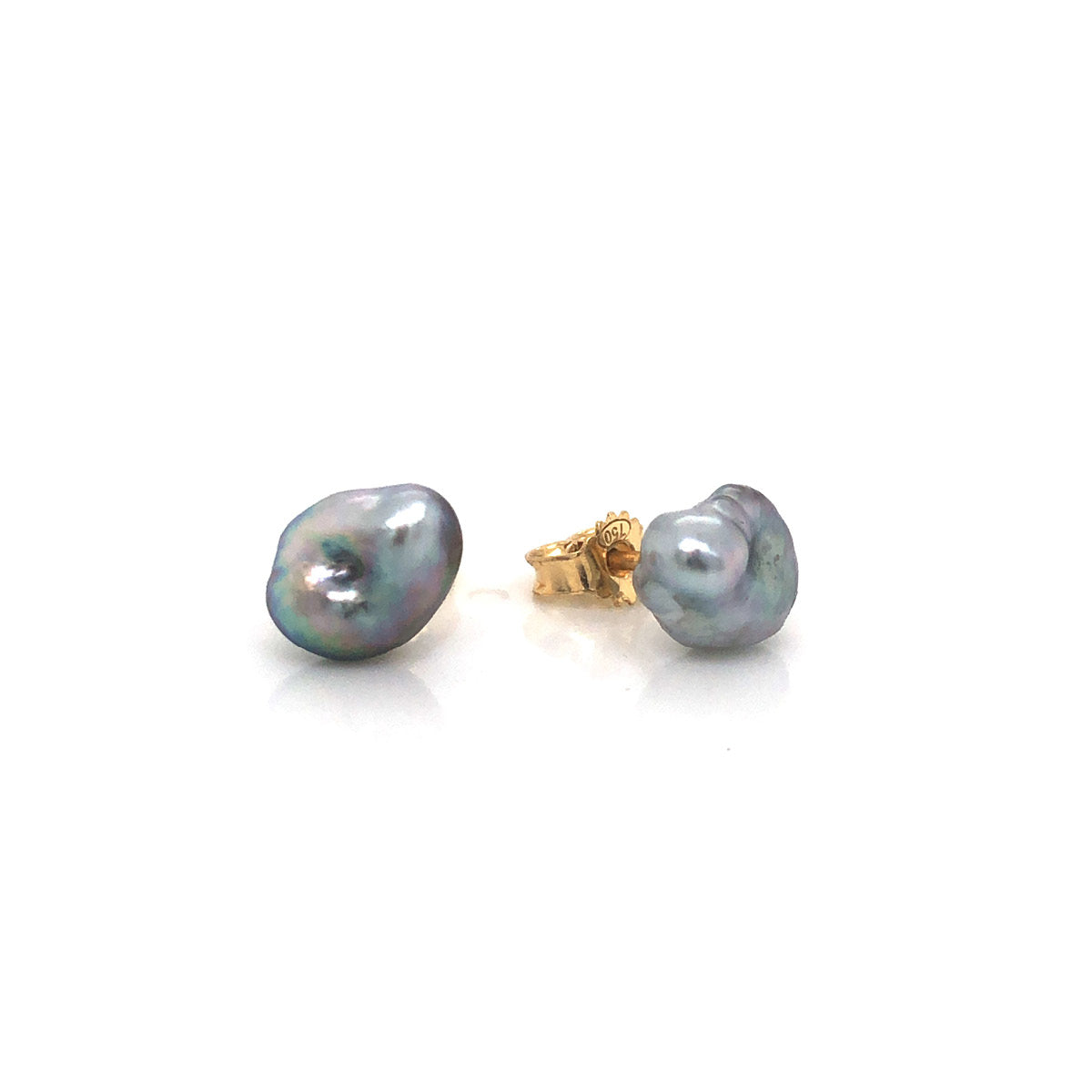 Earrings with Keshi pearls