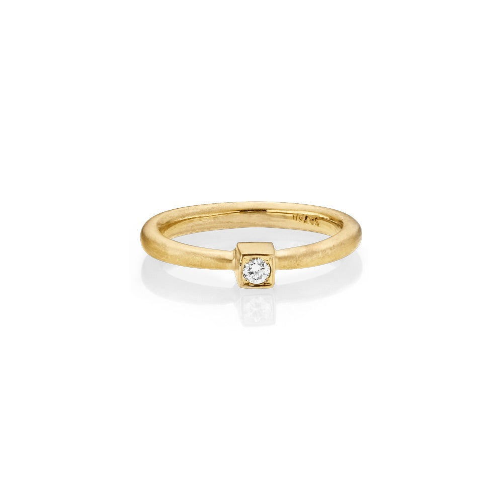 WEDDING RINGS, SET No.9, Square setting with DIAMOND AND ANGLED MEN'S RING