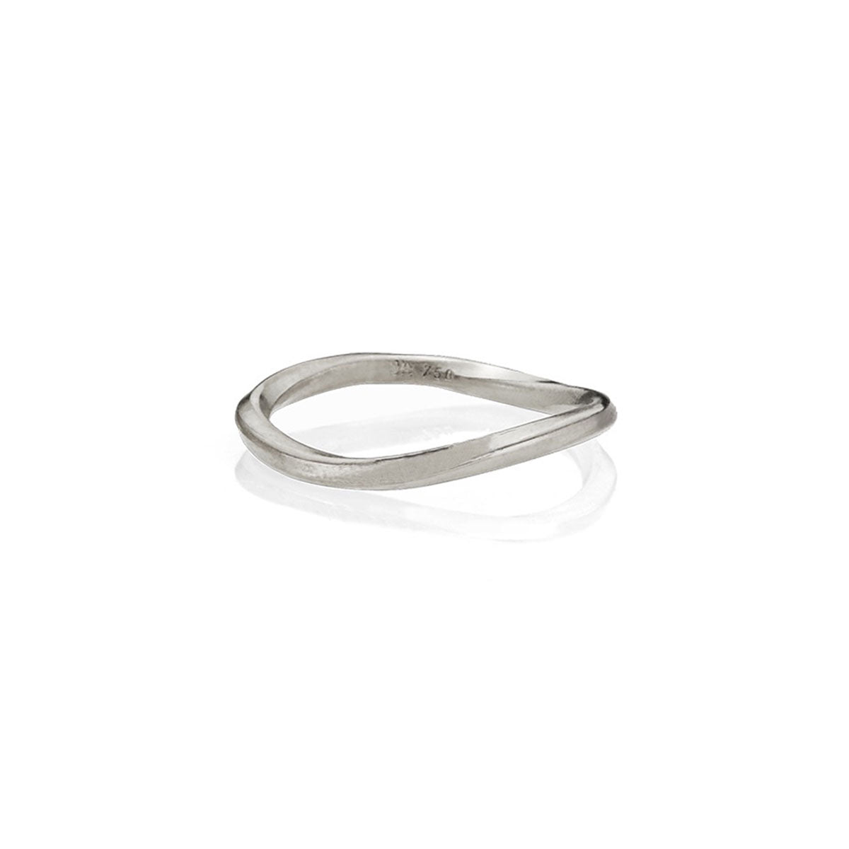 Ribbon ring, No.2, hvidguld
