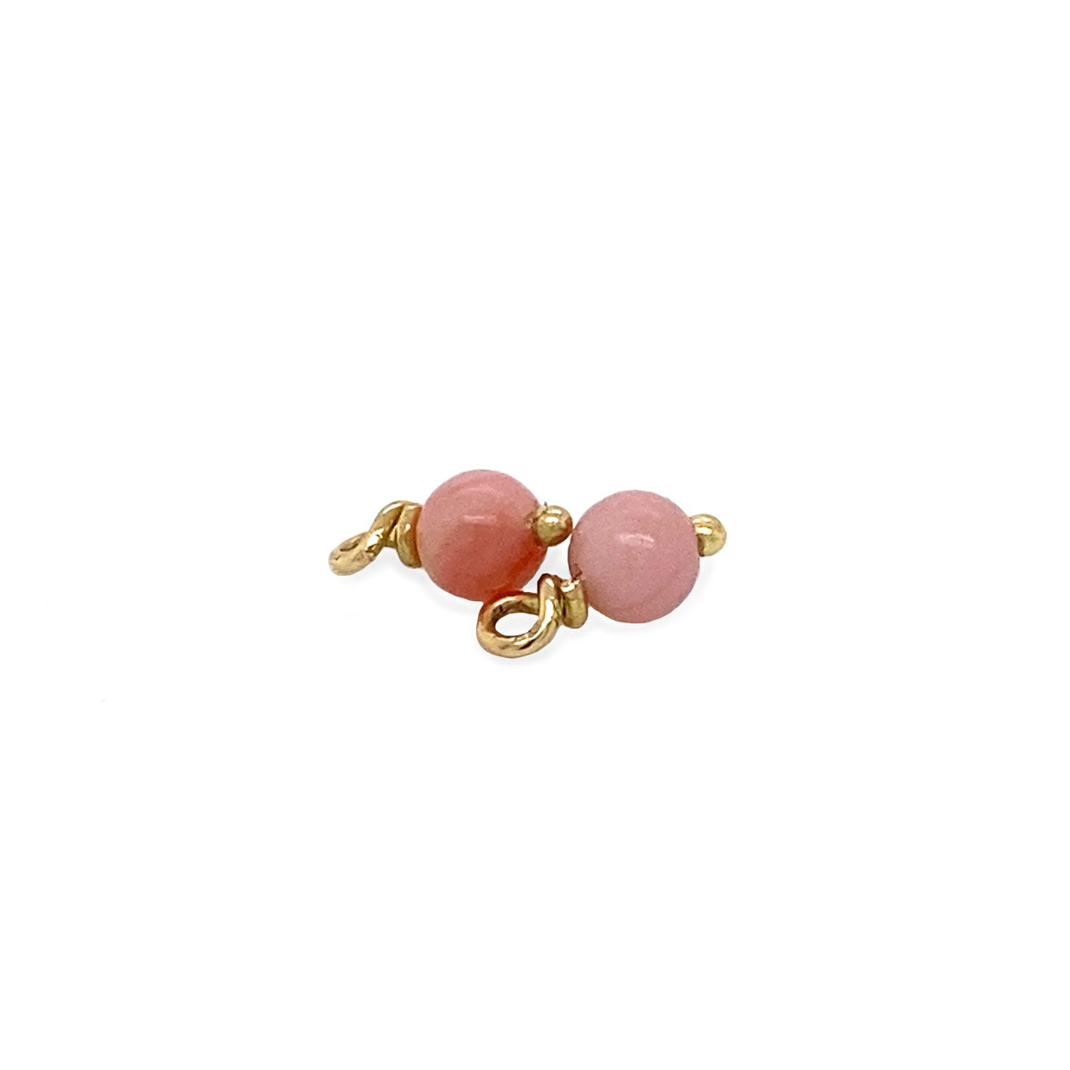 Earring pendant with pink opals